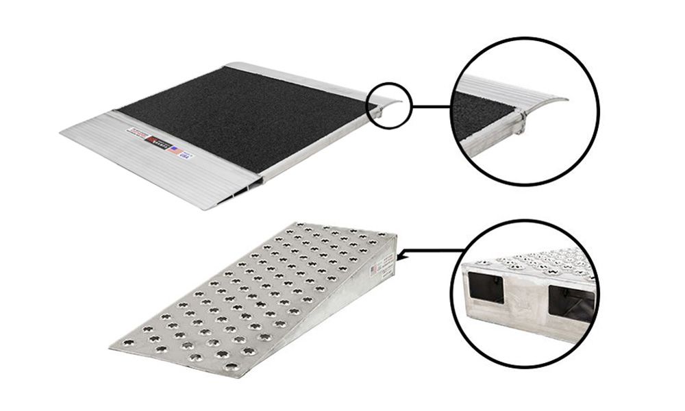 Container ramps connection point comparison - lock cut out and lip