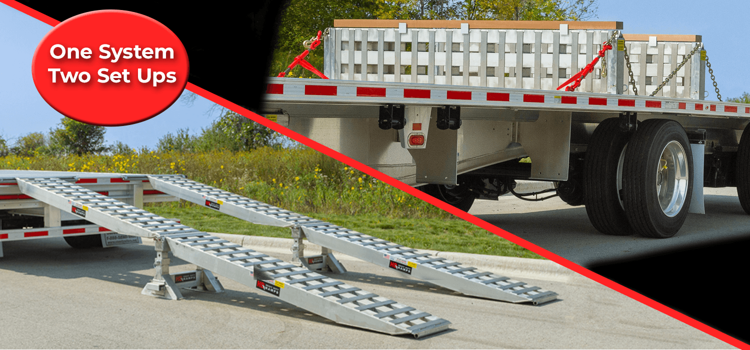 HD Ramps step deck load levelers and loading ramps configurations