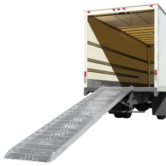 01-37-192-06-WALK-P 16 L x 405 W Aluminum Punch Plate Walk Ramp Plate End - 1000 lb Cap