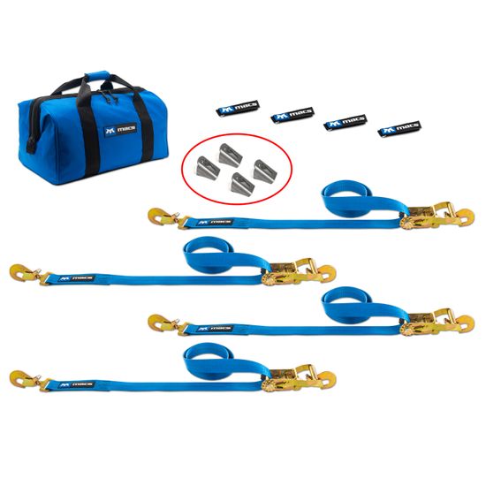 WLDN-AXLE-HSING-BRKT-PK-W-DIR-HK-END Weld-On Axle Housing Bracket 2 Tie-Down Strap Pack with Direct Hook Ends