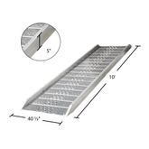 02-37-120-06-WALK-P 10 L x 405 W Aluminum Punch Plate Walk Ramp Plate End - 1750 lb Cap 6
