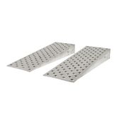 10-16-036-WEDGE 36 L x 16 W Aluminum Shipping Container Wedge Ramps - 10000 lb Cap