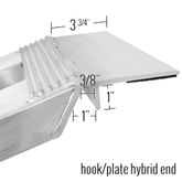 CTR Aluminum Hybrid Hook  Plate End Car Trailer Ramps - 2500 3000  4000 lb per axle Capacities 5